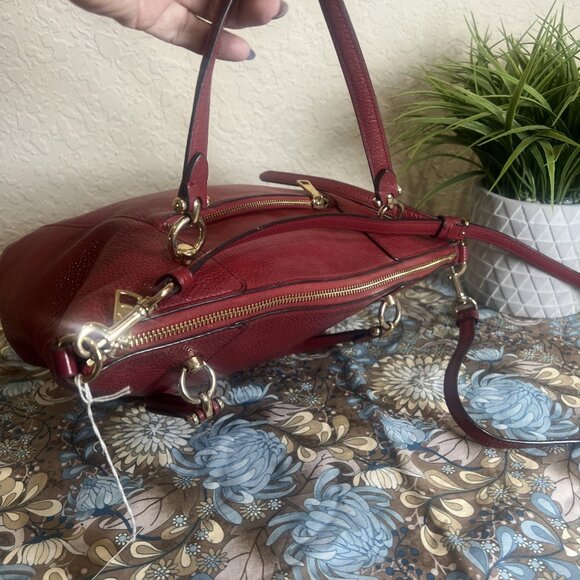 Coach (2021) Kacey Satchel Red Apple Crossbody Handbag - Picture 10 of 16